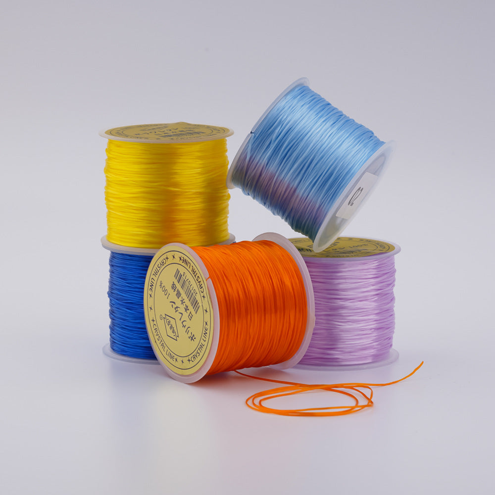 Imported flat wire elastic string crystal bracelet, elastic string Buddha jewelry and cultural play bracelet elastic string, diy handcrafted wear-resistant