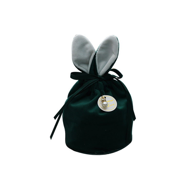 Velvet candy bag Wedding flannelette Rabbit ears candy bag Wedding candy box with gift carrying cloth bag return gift 111 Item Picture