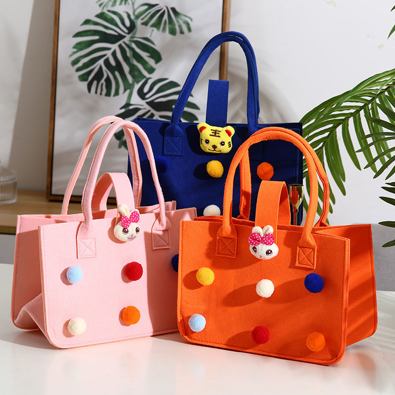 Felt handbag First birthday party return bag Wedding wedding companion candy bag Gift storage bag full figure